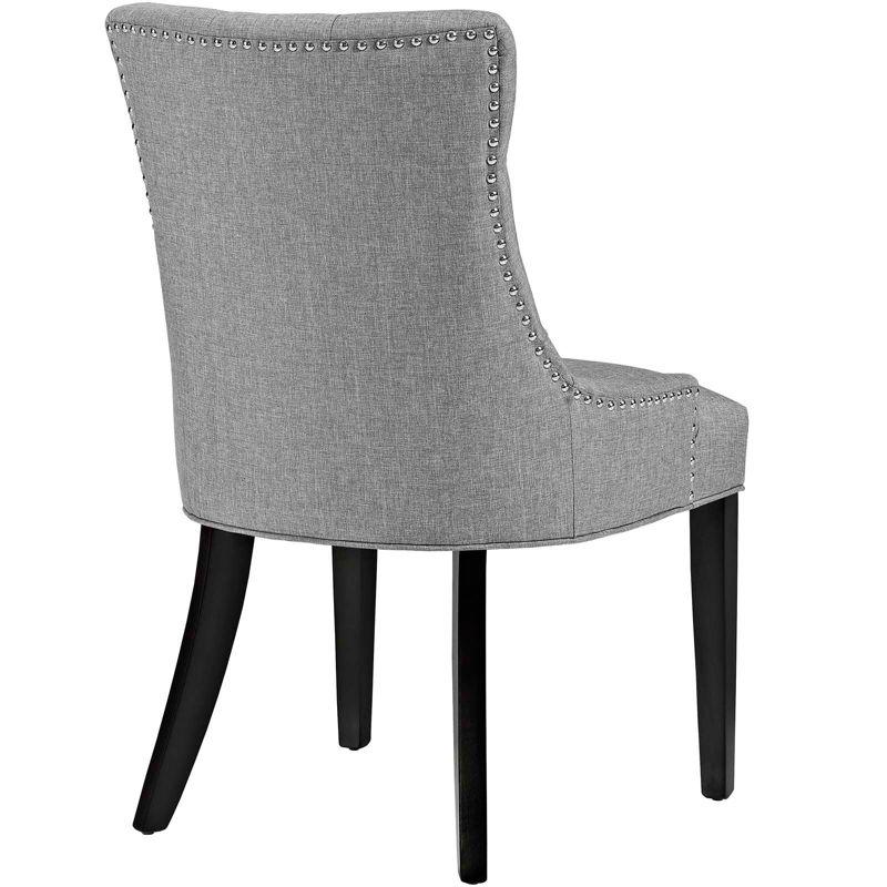 Regent Fabric Dining Chair Light Gray - Modway: Upholstered Polyester, Wood Frame, Spot Clean