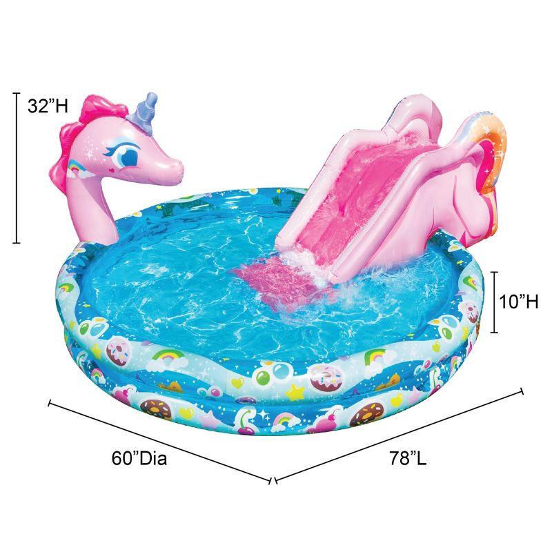 Banzai Plastic Round Kiddie Pool 32.5'' H x 60'' W x 78'' L