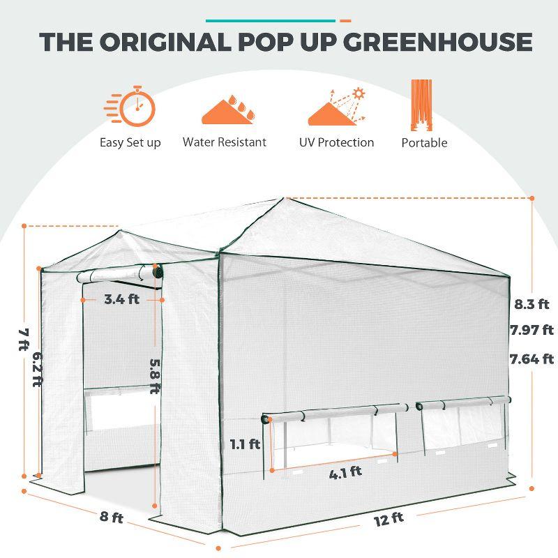 EAGLE PEAK Pop Up Greenhouse 8' W x 12' D Greenhouse