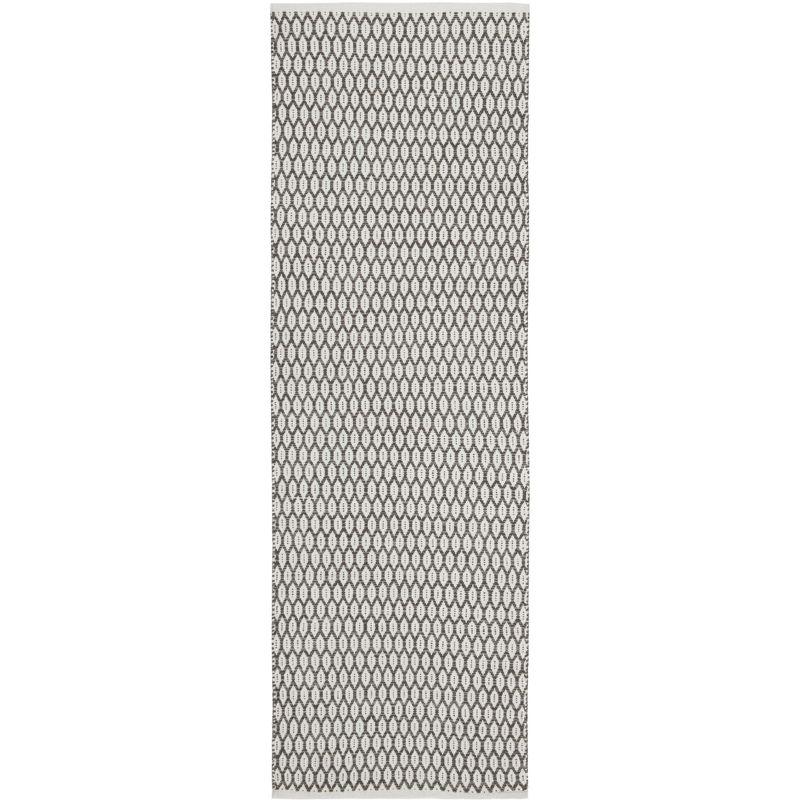 Montauk MTK608 Hand Woven Indoor Runner Rug - Charcoal/Ivory - 2'3"x7' - Safavieh