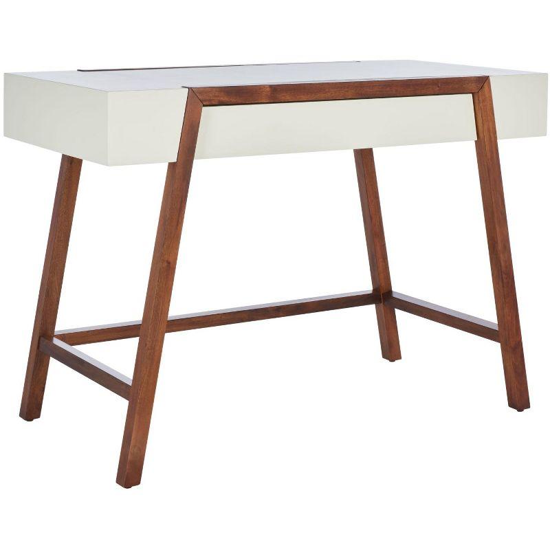 Marwood Desk - White/Brown - Safavieh