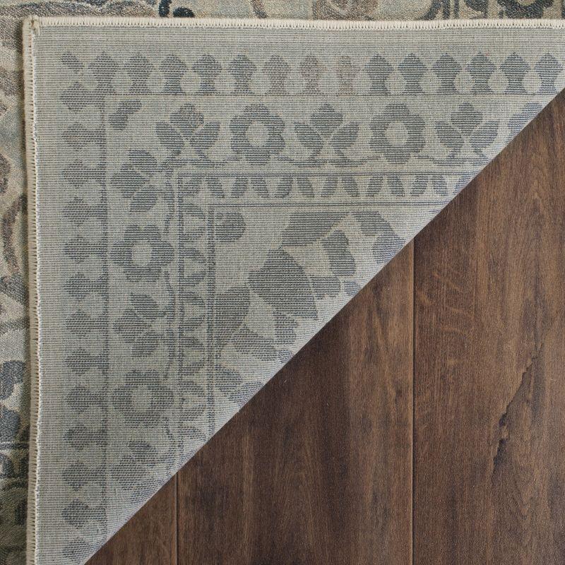 Vintage VTG175 Power Loomed Indoor Skid-Resistant Area Rug - Cream/Light Blue - 4'x5'7" - Safavieh