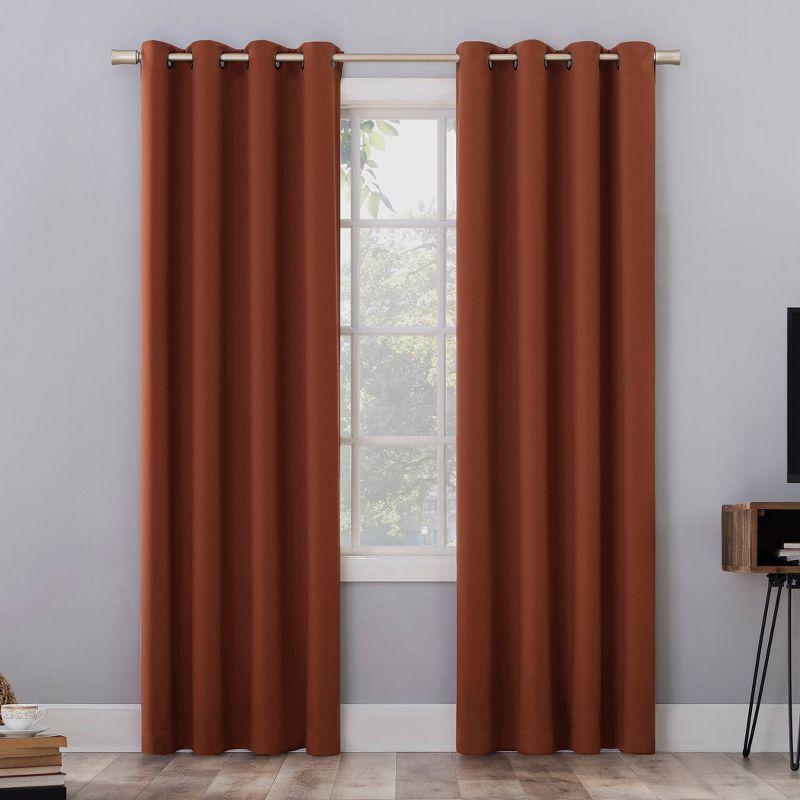 Sun Zero 100% Blackout Oslo Theater Grade Grommet Curtain Panel