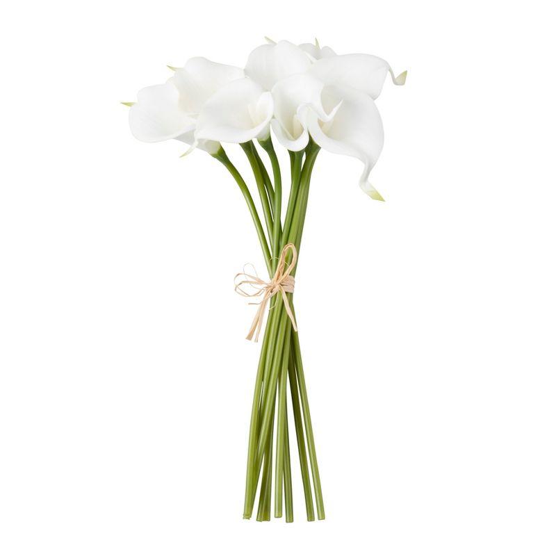 White Faux Calla Lily Tabletop Arrangement for Indoor Decor