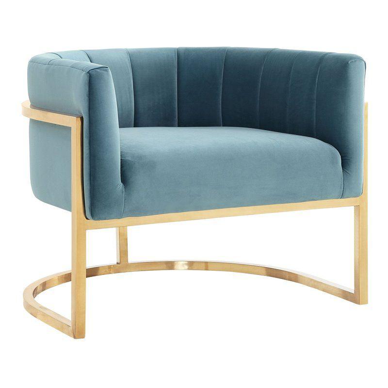 Velvet Barrel Chair