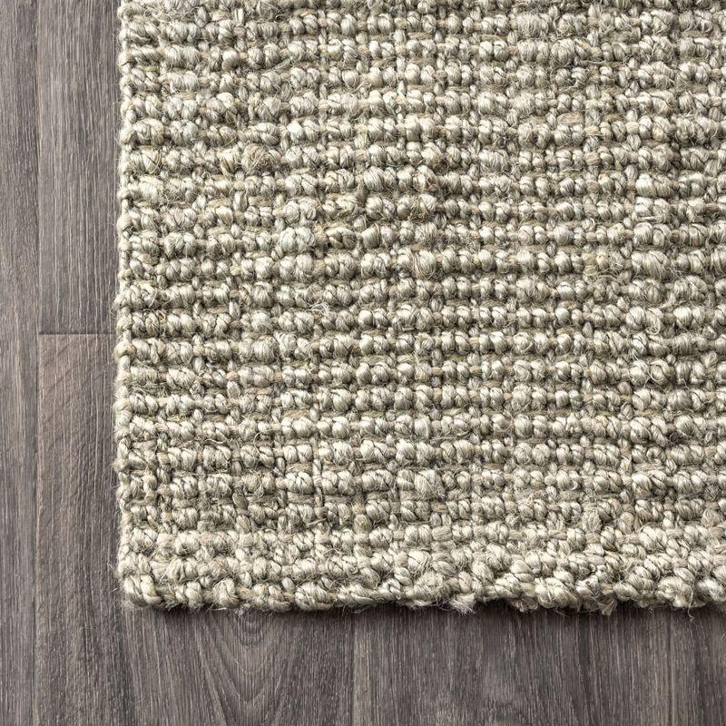 3'x5' Pata Hand Woven Chunky Jute Area Rug, Gray - JONATHAN Y