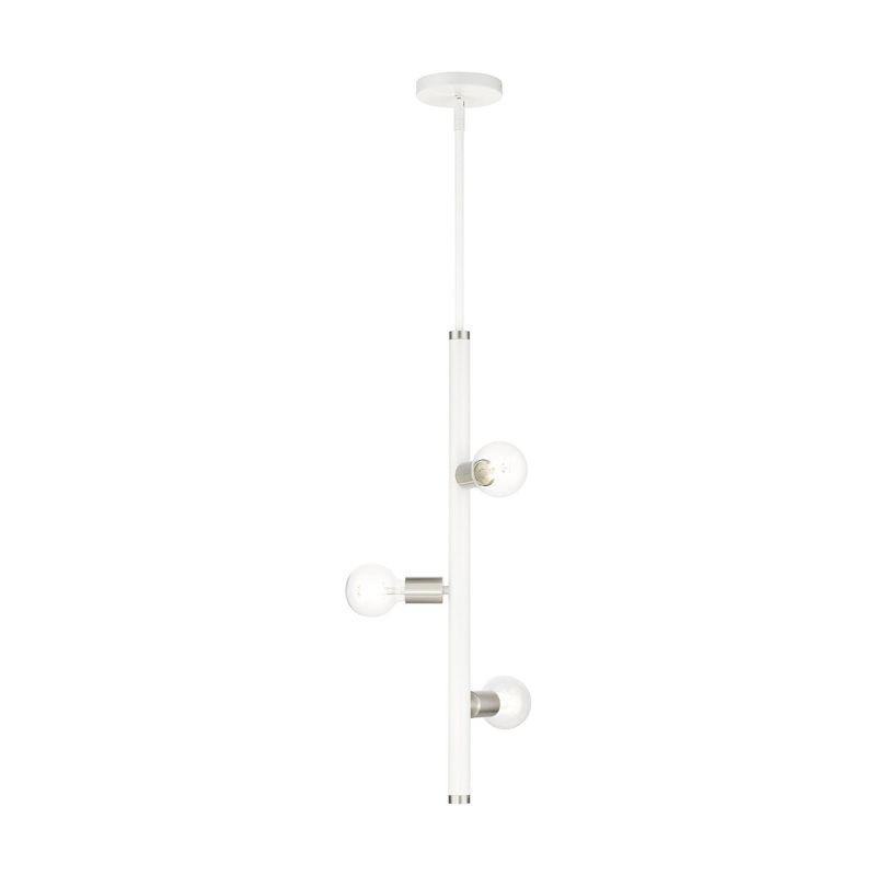 Livex Lighting Bannister 3 - Light Pendant in  White