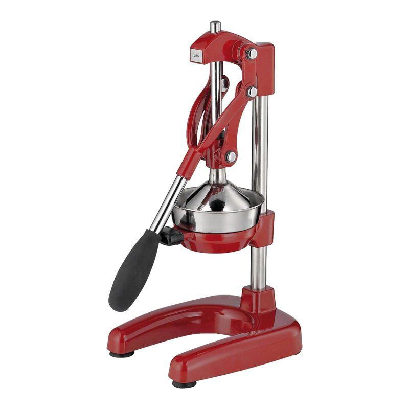 Red Stainless Steel Professional Citrus Juicer with Lever