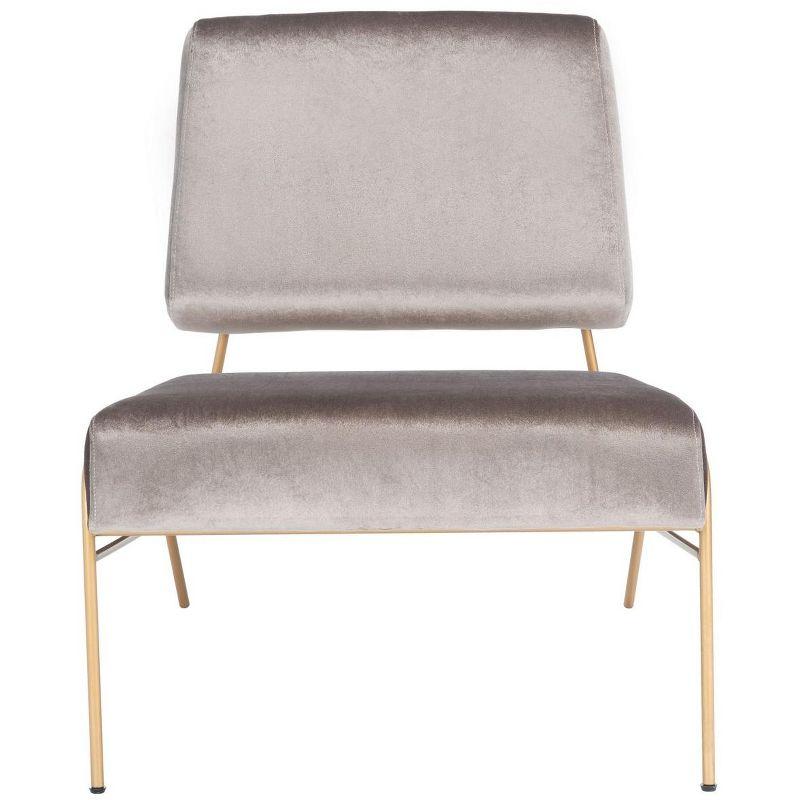 Romilly Velvet Accent Chair - Hazelwood/Gold - Safavieh