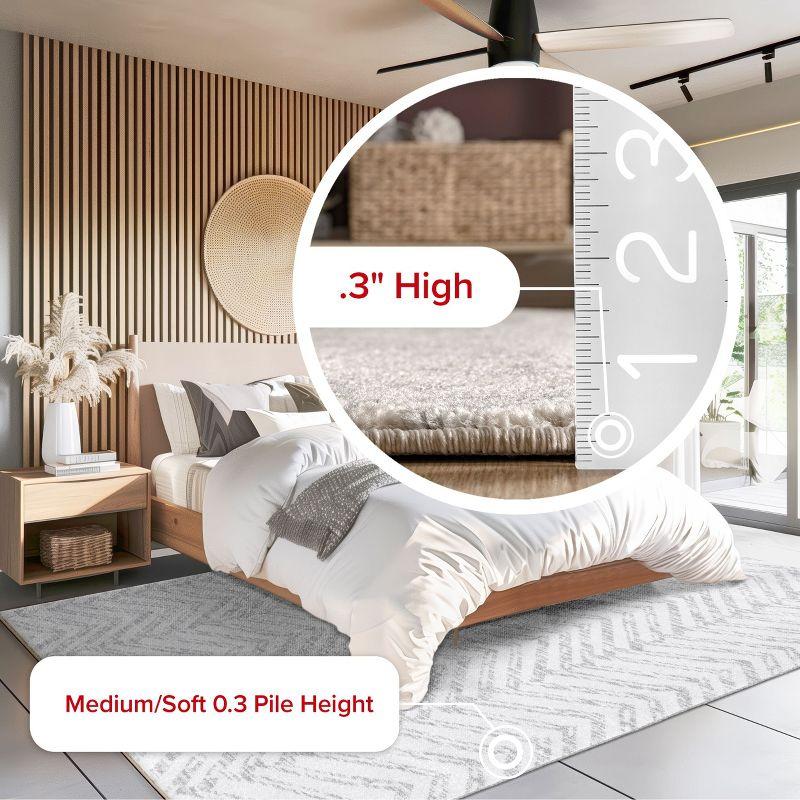 Nuloom Rosanne Geometric 7x9 Indoor Area Rug for Living Room Bedroom Dining Room Kitchen, Grey/Ivory