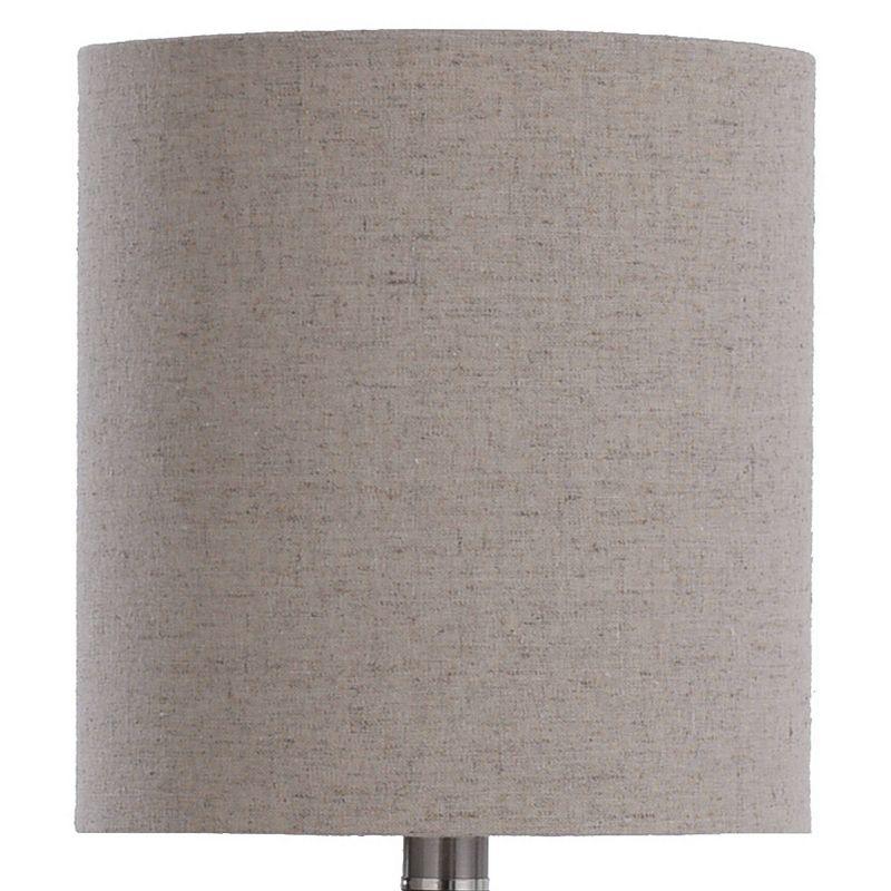 Textured Glass Accent Lamp Amber Finish White Shade - StyleCraft: UL Listed, Polyester Drum, E26 Socket