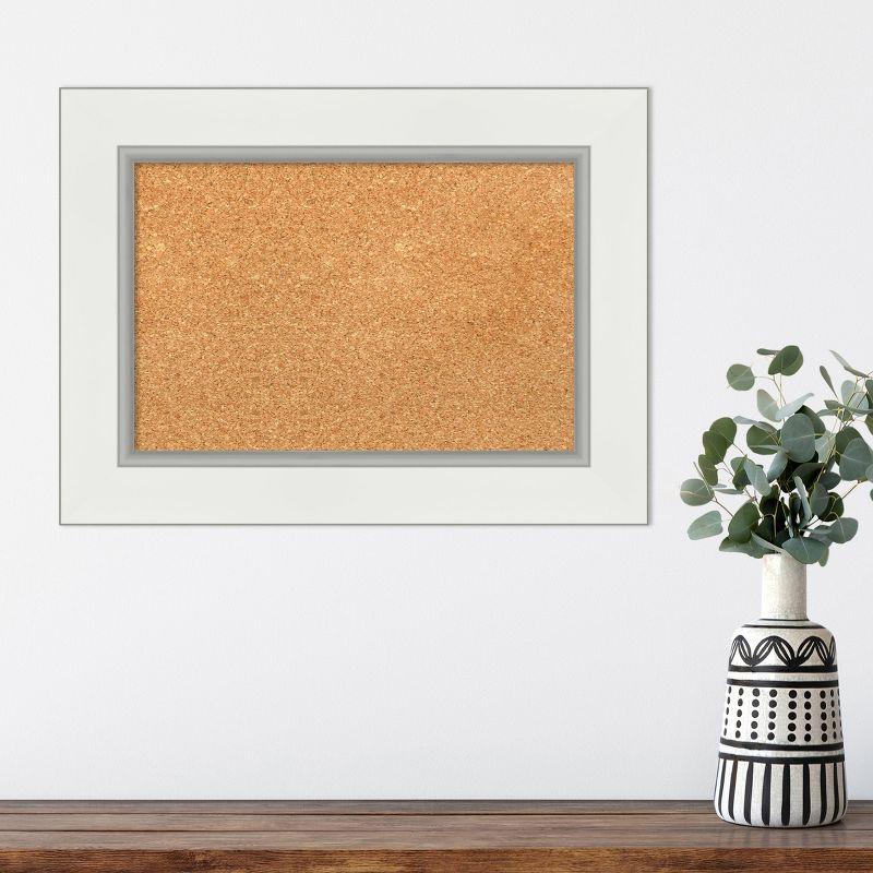 Amanti Art Eva Framed Corkboard, Natural Cork