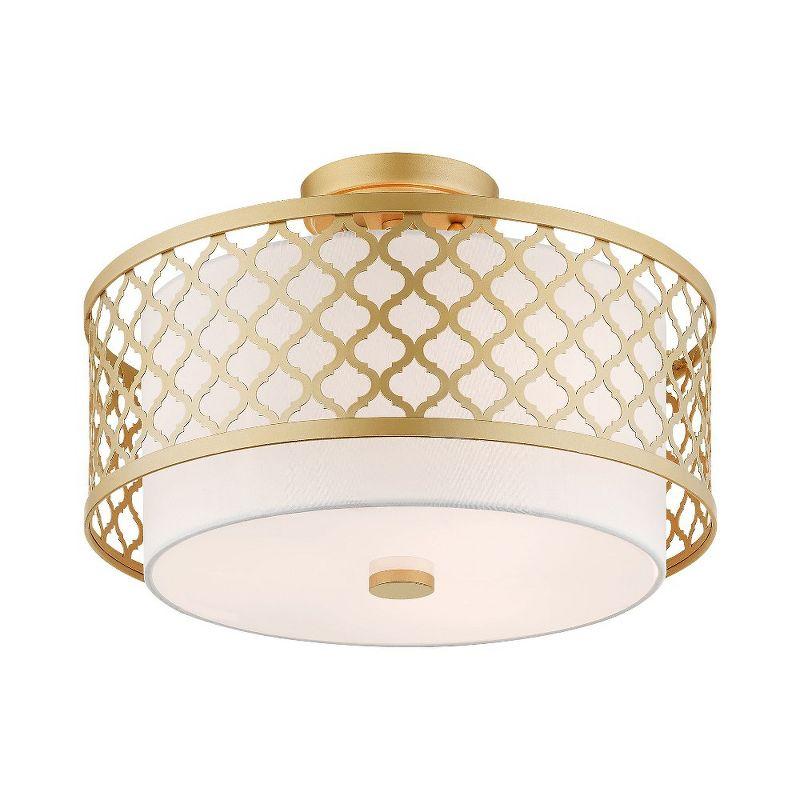 Livex Lighting Arabesque 3 - Light Semi-Flush Mount in  Soft Gold