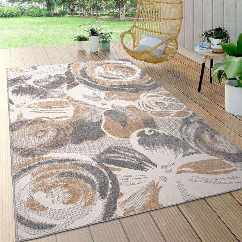 World Rug Gallery Modern Floral Indoor/Outdoor Area Rug