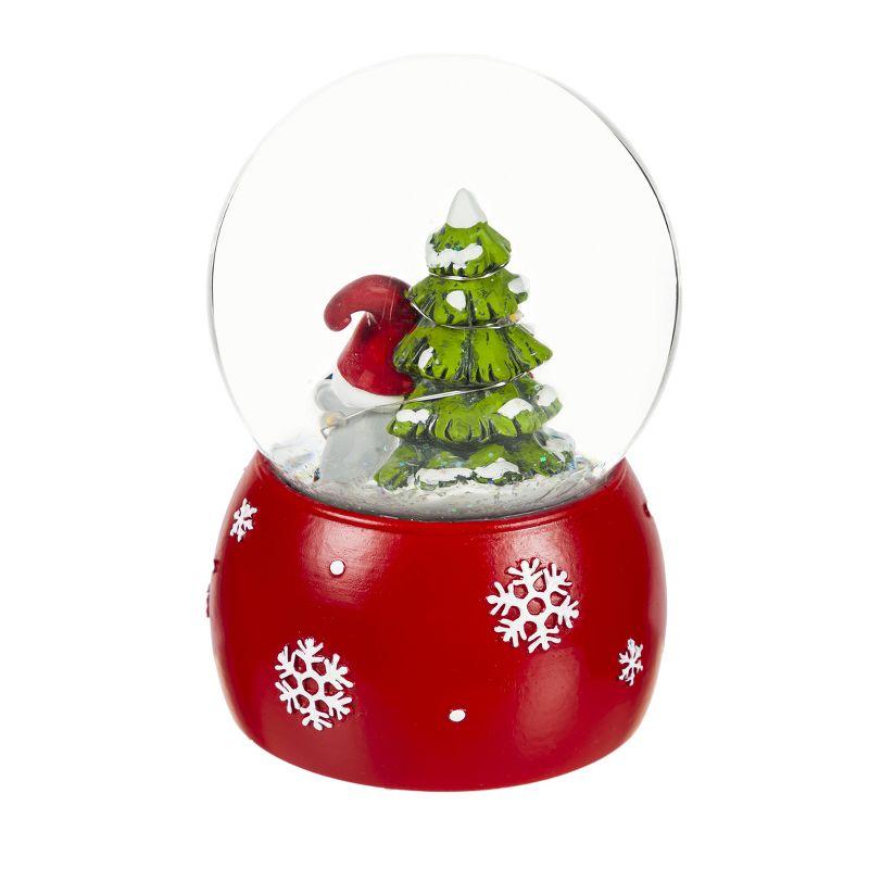 Evergreen LED Polyresin Water Globe with Gnome and Christmas Tree