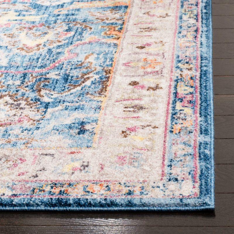 Bristol BTL357 Power Loomed Indoor Area Rug - Blue/Light Grey - 4'x6' - Safavieh