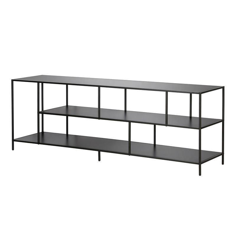 70" Black Bronze TV Stand with Metal Shelves - Henn&Hart