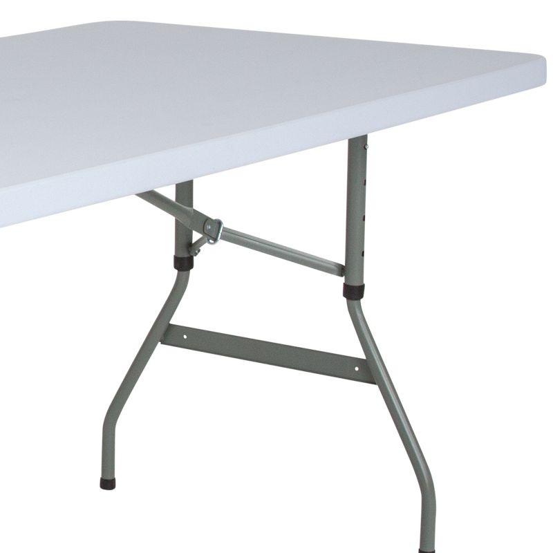 Flash Furniture 4.93-Foot Height Adjustable Granite White Plastic Folding Table