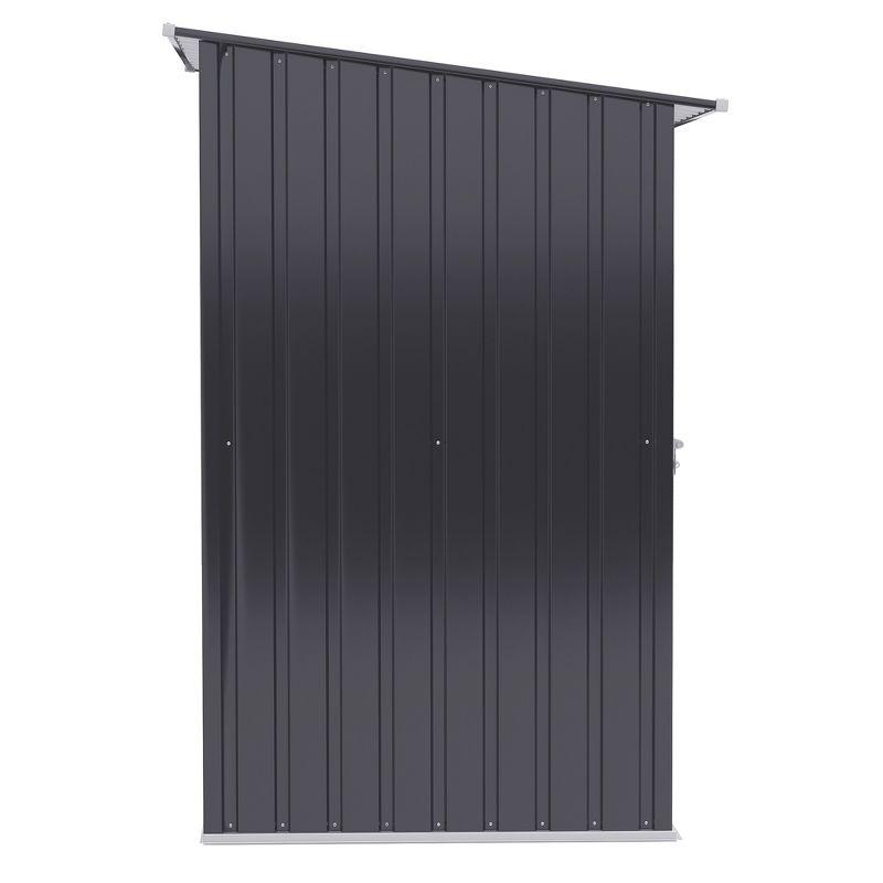 Outsunny Metal Garden Storage Shed Tool House with Sliding Door Spacious Layout & Durable Construction for Backyard, Patio, Lawn