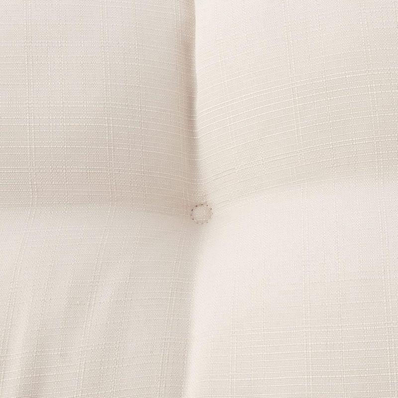 Outdoor Patio Loveseat Thick Tufted 44" x 19" Fiber Fill Cushion , Cream