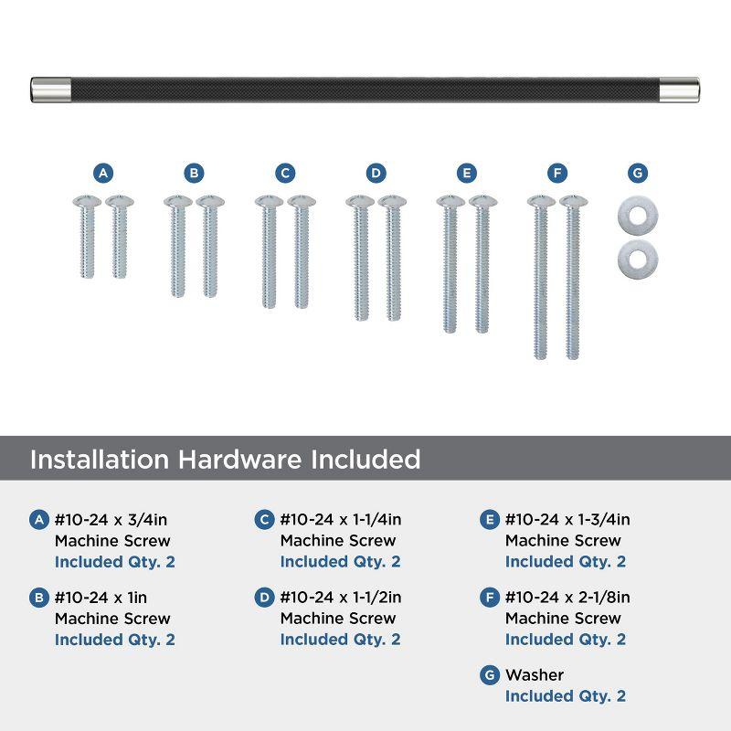 Amerock Esquire 18 inch (457mm) Center-to-Center Polished Nickel/Black Bronze Appliance Pull