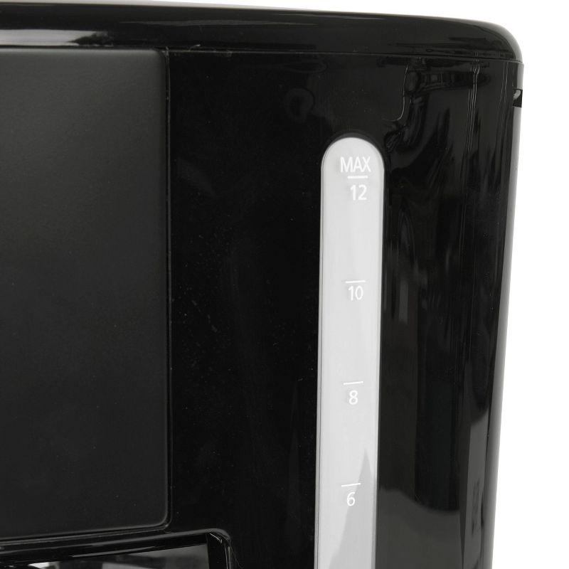 HADEN Heritage Black and Chrome 12-Cup Programmable Coffee Maker