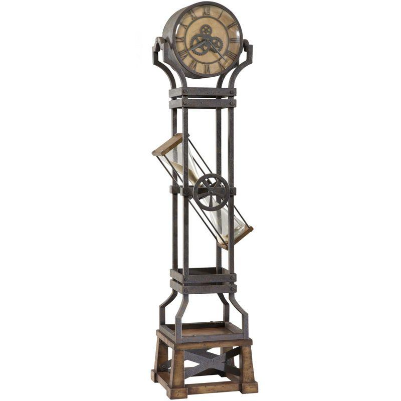 Howard Miller® Hourglass 77.5'' H Metal Grandfather Clock with Adjustable Chime Volume