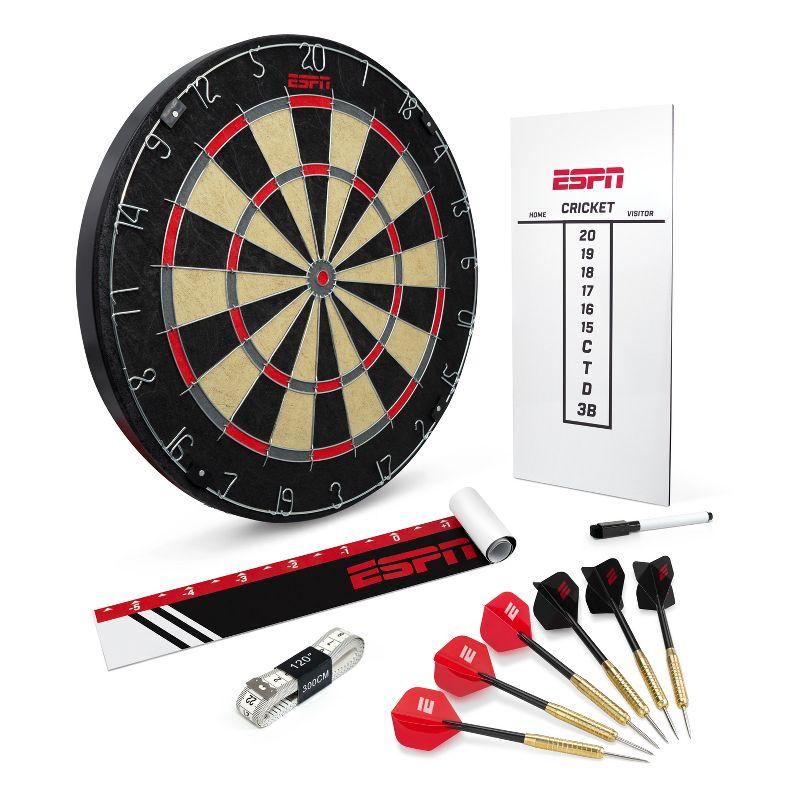 ESPN Professional Bristle Dartboard Set with Steel Tip Darts