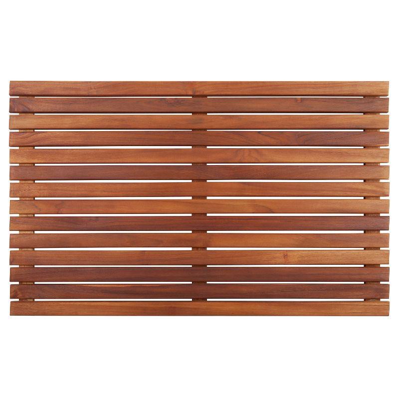 Nordic Teak 31.4" x 19.6" Slatted Shower and Bath Mat