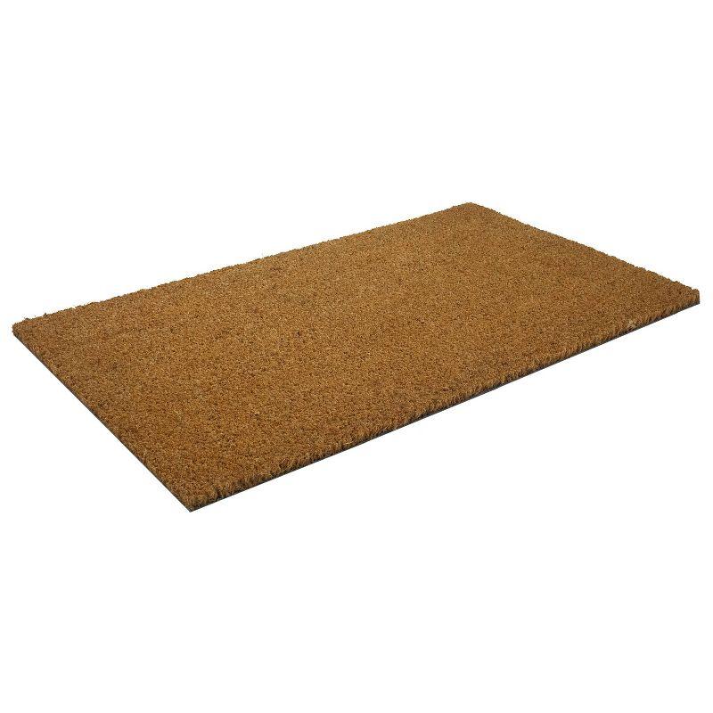 Indoor/Outdoor Coir Doormat Natural/Black - Entryways