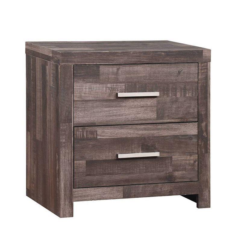 24" Juniper Nightstand Dark Cherry - Acme Furniture: Bevelled Edge, Wood Composite, No Assembly Required