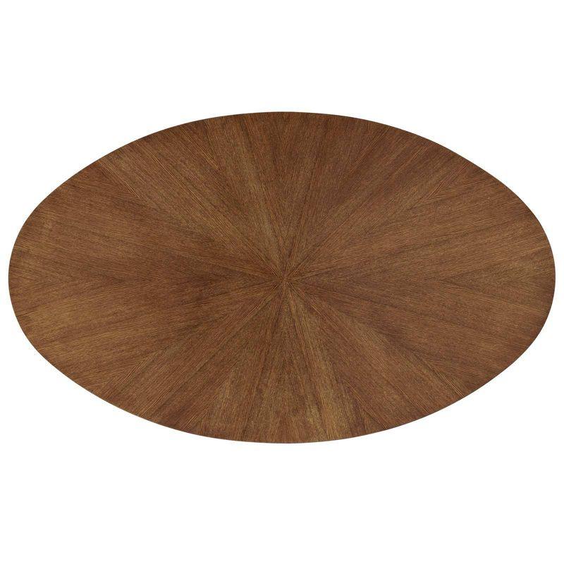 Crossroads 71" Oval Walnut Wood Mid-century Modern Dining Table