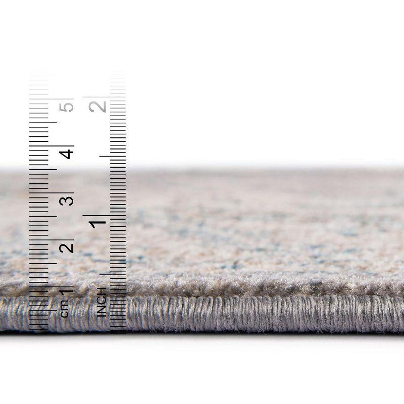 Unique Loom 5' 1 x 5' 1 Round Gray Salzburg Altstadt Area Rug