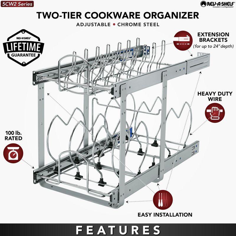 Rev-A-Shelf Pullout Cabinet Pot and Pan Organizer