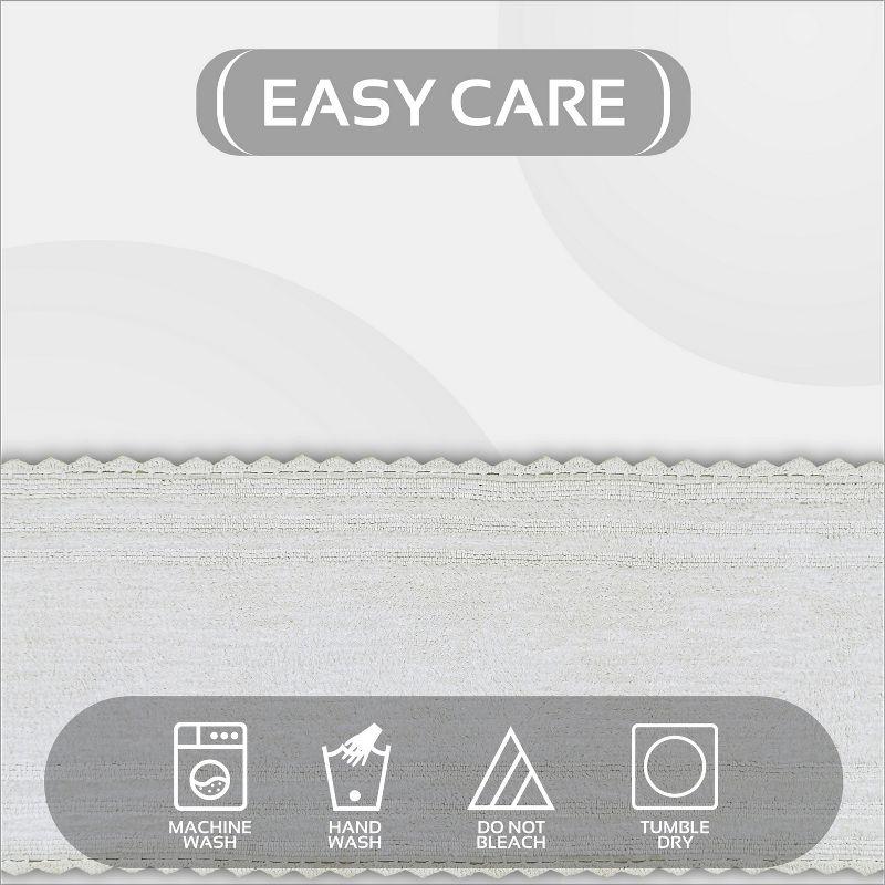 Better Trends Lilly Crochet 100% Cotton Tufted Reversible Bath Rug 20" x 60" Runner - White