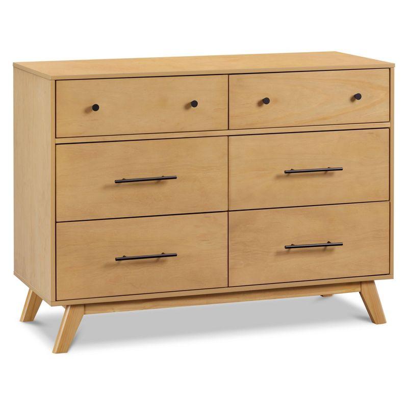 Otto Honey 6-Drawer Double Dresser with Metal Hardware