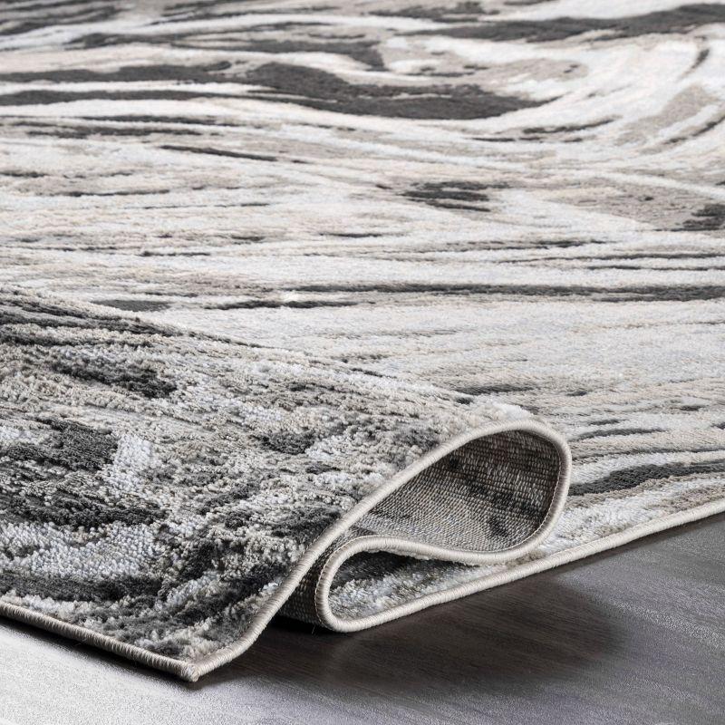 Nuloom Drea Marble Abstract Indoor Area Rug, Gray, 4'3"x6'3"
