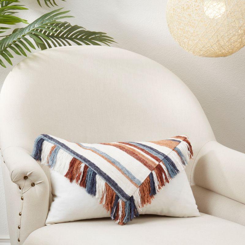 Saro Lifestyle Fringe Fantasy Poly Filled Throw Pillow