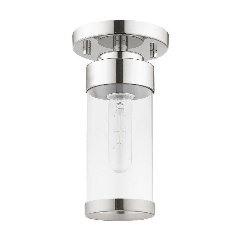 Livex Lighting Hillcrest 1 - Light Flush Mount in  Polished Chrome