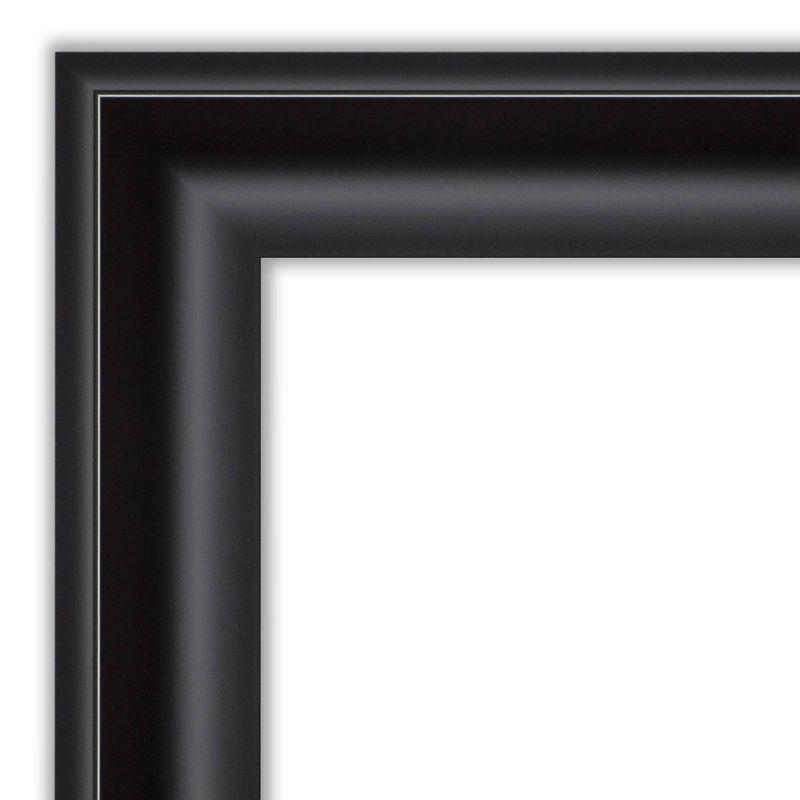 24" x 30" Non-Beveled Grand Black Wall Mirror - Amanti Art: Modern Rectangle, Polystyrene Frame
