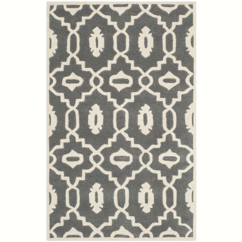 Elegant Azure Wool 4' x 6' Hand-Tufted Area Rug