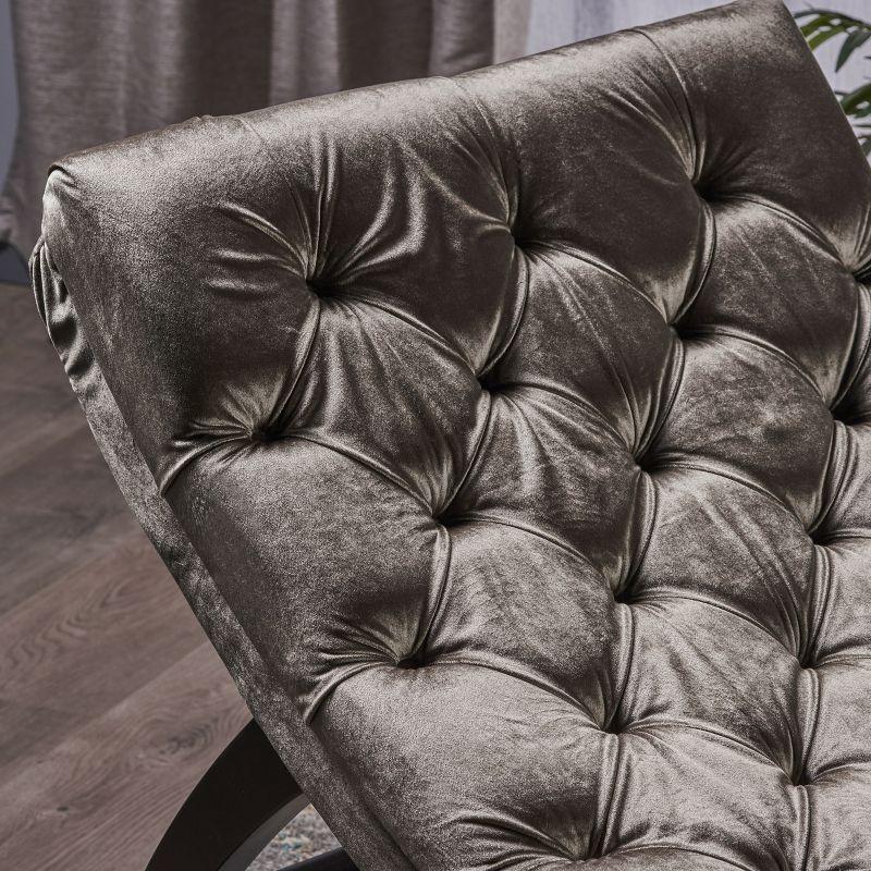 House of Hampton® Chaise Lounge With Velvet Fabric