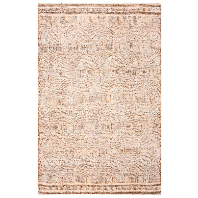 Abstract ABT340 Handmade Indoor Area Rug - Ivory/Rust - 8'x10' - Safavieh