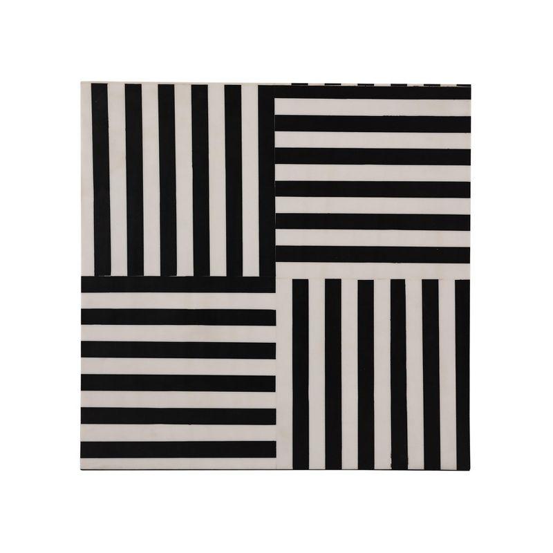 TOV Furniture Cube Black and White Side Table