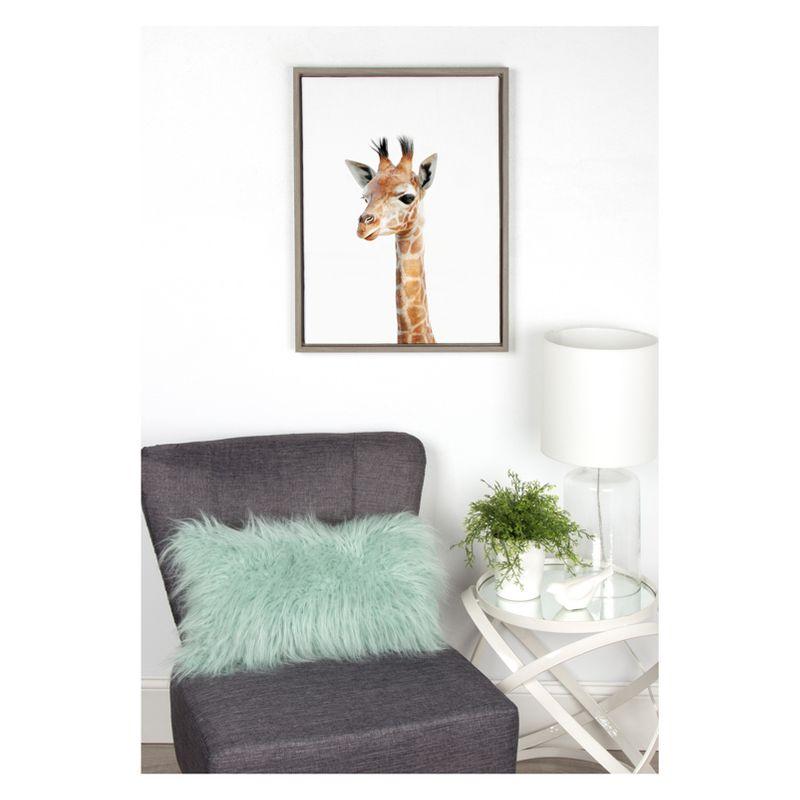 18" x 24" Sylvie Baby Giraffe Framed Canvas by Amy Peterson - Kate and Laurel