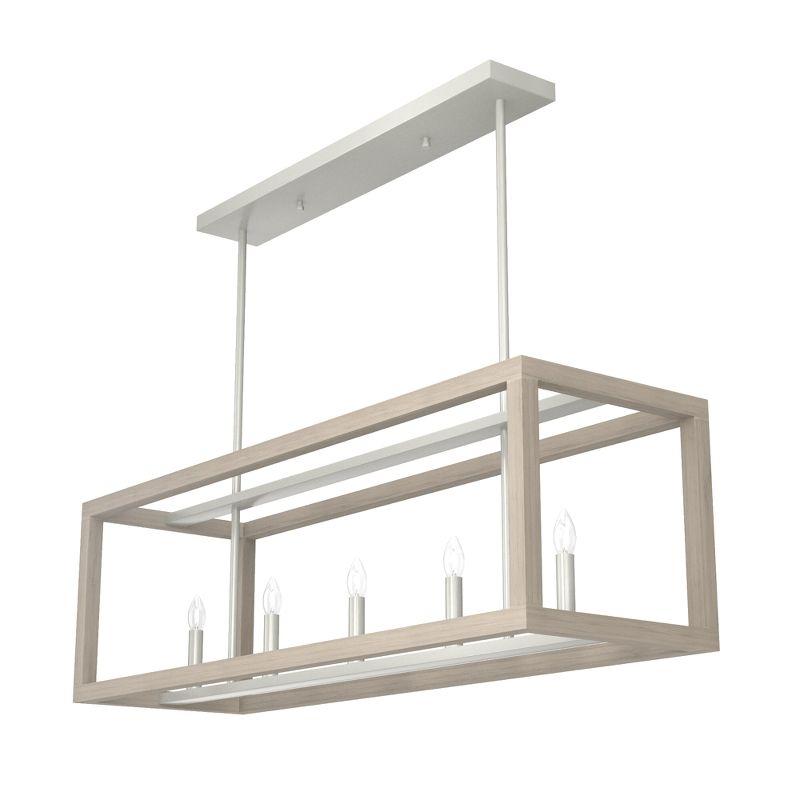 Squire Manor 5 - Light Kitchen Island Linear Pendant Light