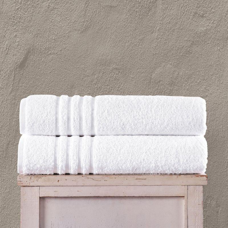 Hammam Linen Burgundy Jumbo Large Bath Sheets Towels 2-Pack Soft and Absorbent, Premium Quality 100% Cotton Towels