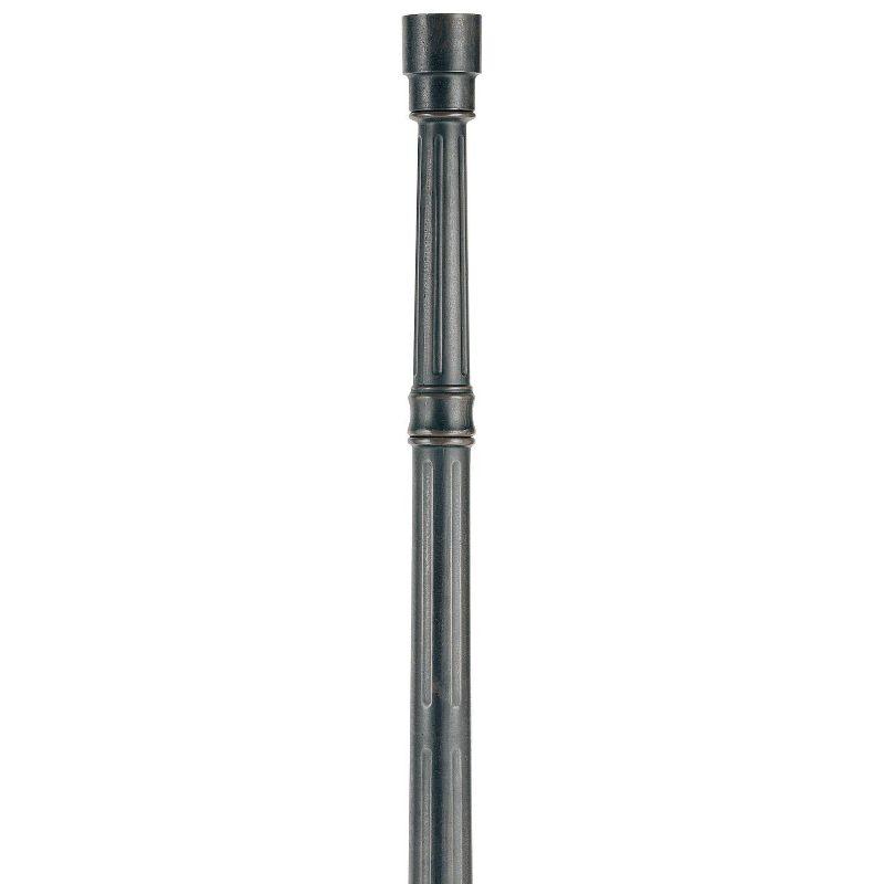 John Timberland Hepworth Vintage Post Light Pole and Cap Base Dark Bronze 76 3/4" for Exterior Barn Deck House Porch Yard Patio Home Garage Outside