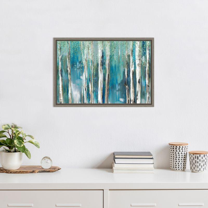 Amanti Art Cerulean Forest I by Rebecca Barger Canvas Wall Art Print Framed 23 x 16-in.