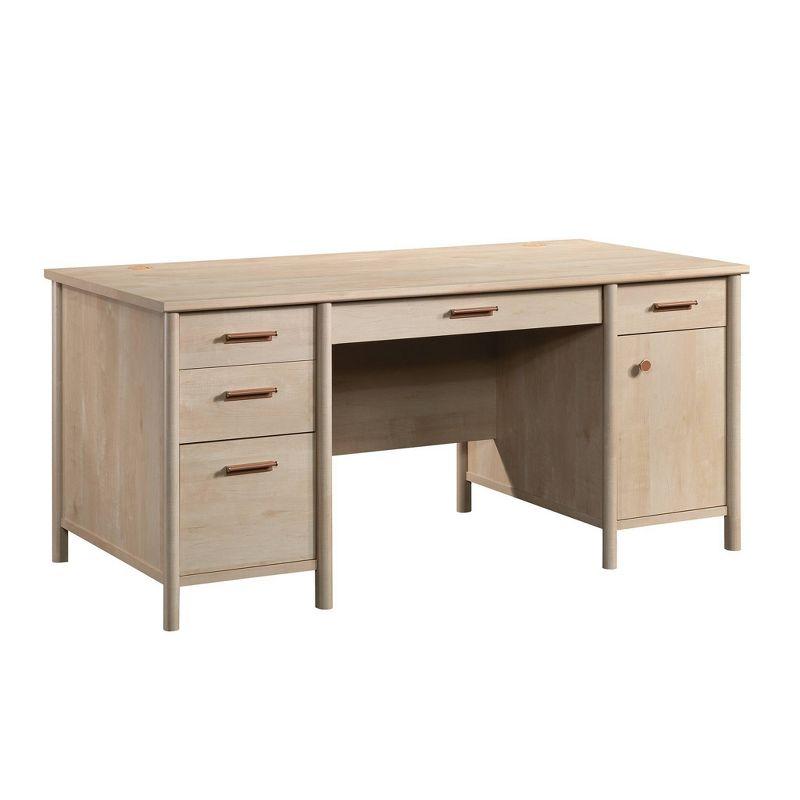 Whitaker Point Executive Desk Natural Maple - Sauder: Home Office Furniture with Storage & Keyboard Tray